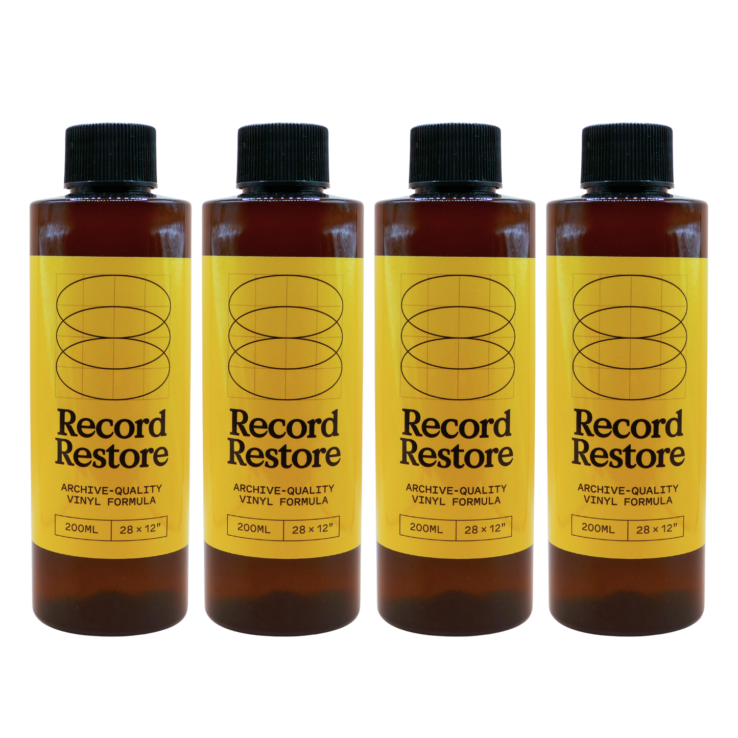 Record Restore Vinyl Record Cleaning Fluid Solution 4 bottles