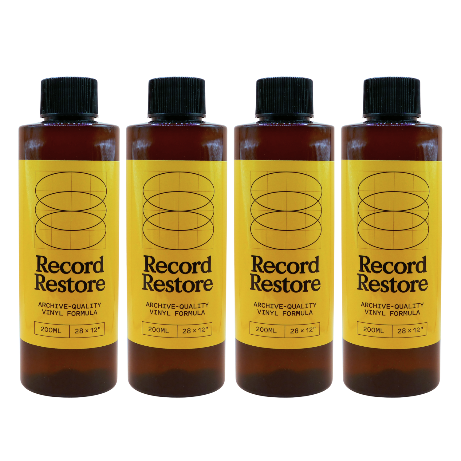 Record Restore Vinyl Record Cleaning Fluid Solution 4 bottles