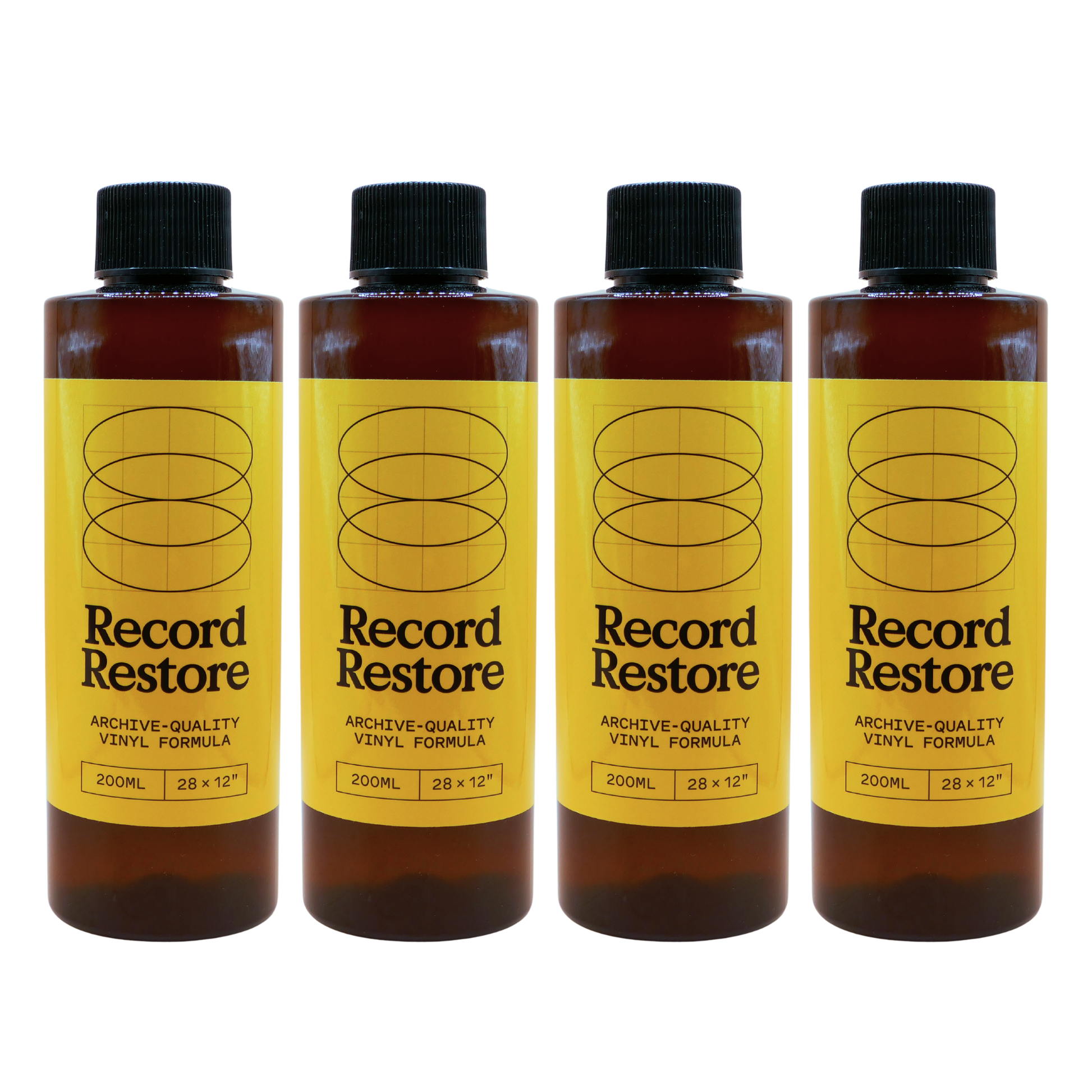 Record Restore Vinyl Record Cleaning Fluid Solution 4 bottles