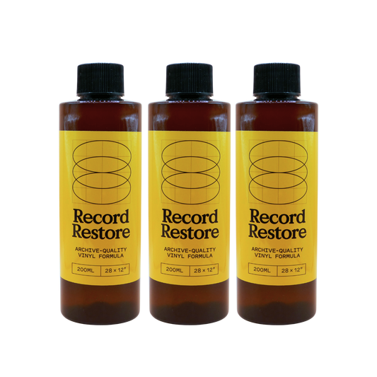 Record Restore Vinyl Record Cleaning Fluid Solution 3 bottles